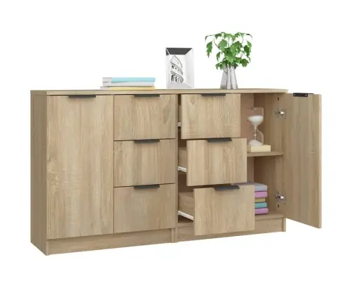 Kumodes, 2 Gab., Ozolkoka Krāsa, 60X30X70 Cm, Inženierijas Koks Vidaxl