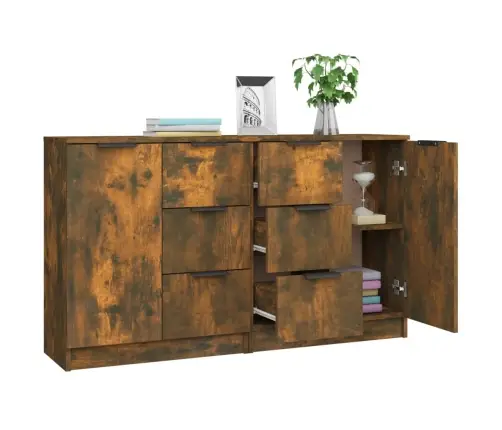 Kumodes, 2 Gab., Ozolkoka Krāsa, 60X30X70 Cm, Inženierijas Koks Vidaxl