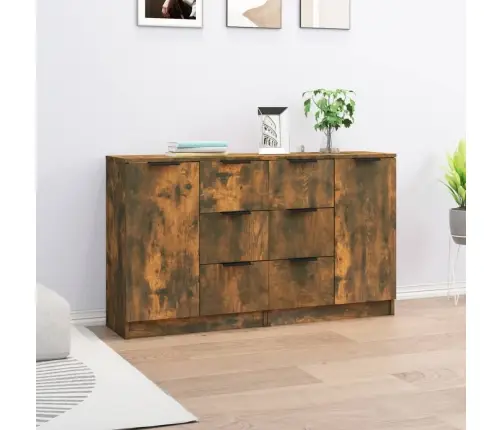 Kumodes, 2 Gab., Ozolkoka Krāsa, 60X30X70 Cm, Inženierijas Koks Vidaxl