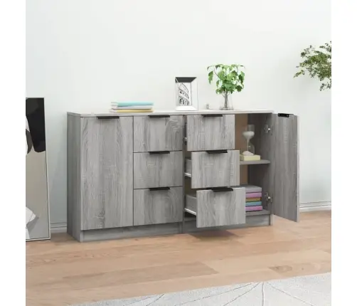 Kumodes, 2 Gab., Pelēka Ozola, 60X30X70 Cm, Inženierijas Koks Vidaxl