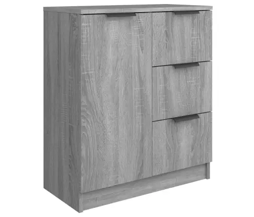 Kumodes, 2 Gab., Pelēka Ozola, 60X30X70 Cm, Inženierijas Koks Vidaxl