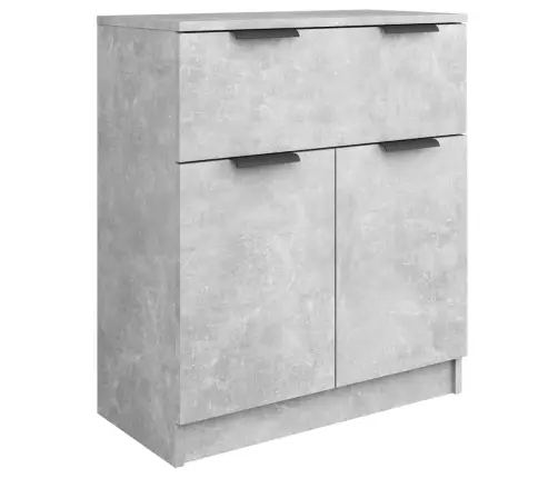 Kumodes, 3 Gab., Betona Pelēkas, Inženierijas Koks Vidaxl