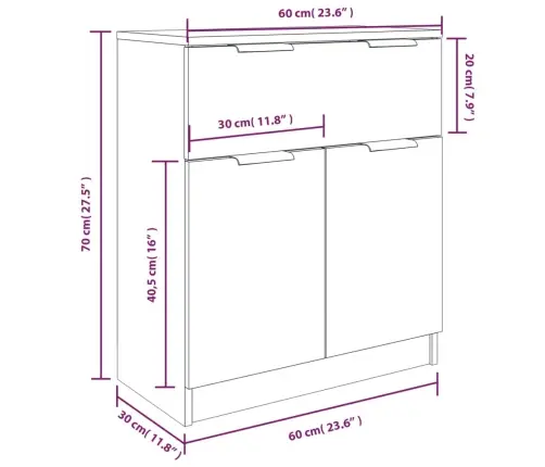 Kumodes, 3 Gab., Betona Pelēkas, Inženierijas Koks Vidaxl