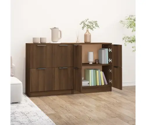 Kumodes, 2 Gab., Brūna Ozola, 60X30X70 Cm, Inženierijas Koks Vidaxl