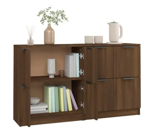 Kumodes, 2 Gab., Brūna Ozola, 60X30X70 Cm, Inženierijas Koks Vidaxl