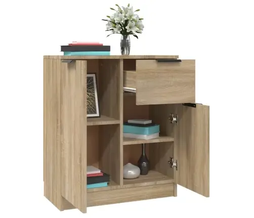 Šoninės Spintelės, 2Vnt., Ąžuolo, 60X30X70cm Apdirbta Mediena