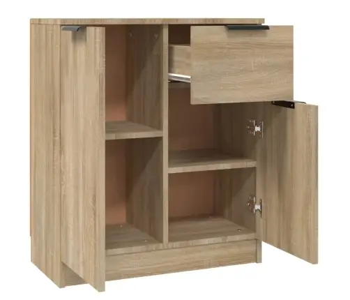 Šoninės Spintelės, 2Vnt., Ąžuolo, 60X30X70cm Apdirbta Mediena