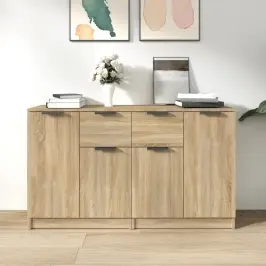 Kumodes, 2 Gab., Ozolkoka Krāsa, 60X30X70 Cm, Inženierijas Koks Vidaxl