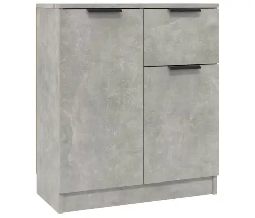 Šoninės Spintelės, 2Vnt., Betono Pilkos, 60X30X70cm Mediena
