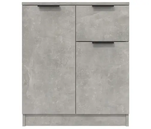 Šoninės Spintelės, 2Vnt., Betono Pilkos, 60X30X70cm Mediena