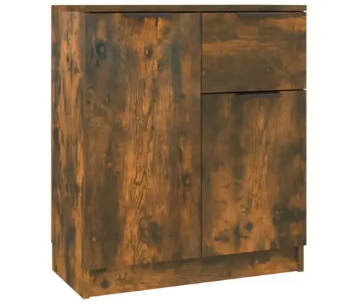 Šoninės Spintelės, 2Vnt., Dūminio Ąžuolo, 60X30X70cm Mediena