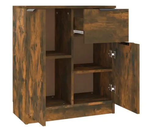 Šoninės Spintelės, 2Vnt., Dūminio Ąžuolo, 60X30X70cm Mediena