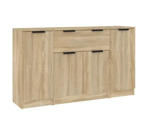 Kumodes, 3 Gab., Ozolkoka Krāsa, Inženierijas Koks Vidaxl