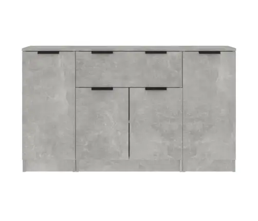 Puhvetkapid 3 Tk, Betoonhall, Tehispuit