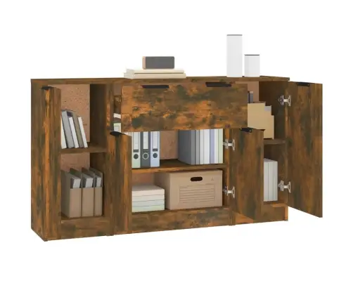 Kumodes, 3 Gab., Ozolkoka Krāsa, Inženierijas Koks Vidaxl