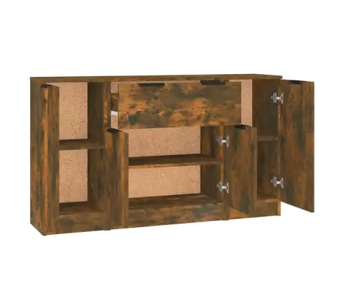 Kumodes, 3 Gab., Ozolkoka Krāsa, Inženierijas Koks Vidaxl