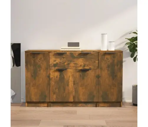 Kumodes, 3 Gab., Ozolkoka Krāsa, Inženierijas Koks Vidaxl