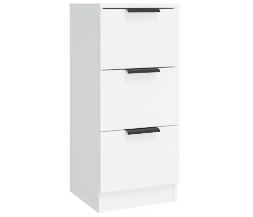 Šoninės Spintelės, 3Vnt., Baltos Spalvos, Apdirbta Mediena