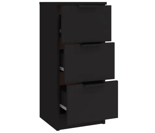 Puhvetkapid 3 Tk, Must, Tehispuit