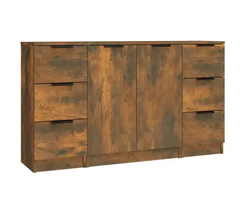 Kumodes, 3 Gab., Ozolkoka Krāsa, Inženierijas Koks Vidaxl