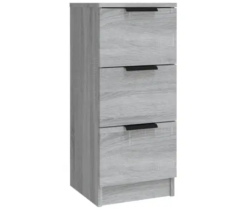 Kumodes, 3 Gab., Pelēka Ozolkoka Krāsa, Inženierijas Koks Vidaxl