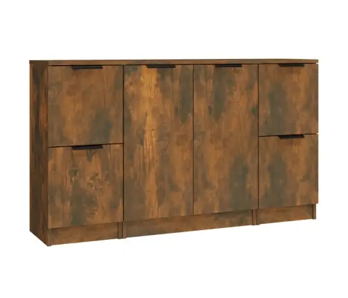 Kumodes, 3 Gab., Ozolkoka Krāsa, Inženierijas Koks Vidaxl