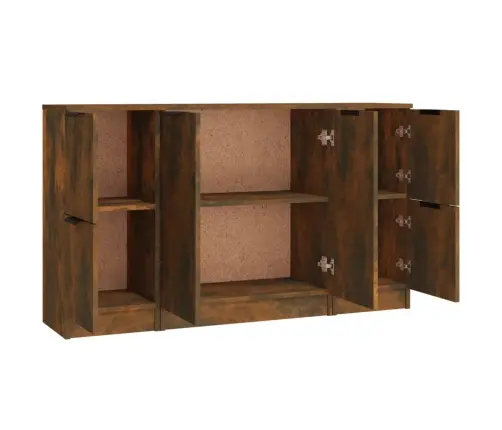 Kumodes, 3 Gab., Ozolkoka Krāsa, Inženierijas Koks Vidaxl