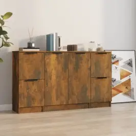 Kumodes, 3 Gab., Ozolkoka Krāsa, Inženierijas Koks Vidaxl