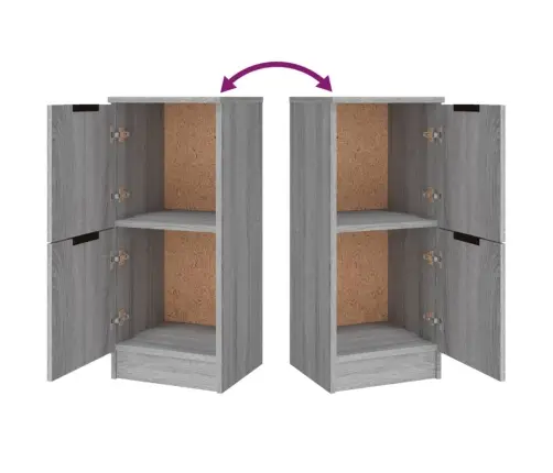 Kumodes, 3 Gab., Pelēka Ozolkoka Krāsa, Inženierijas Koks Vidaxl