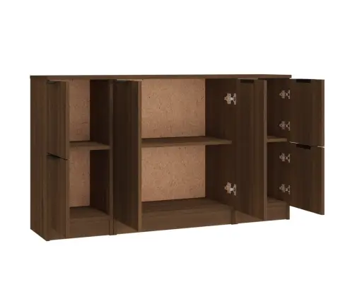 Kumodes, 3 Gab., Ozolkoka Krāsa, Inženierijas Koks Vidaxl