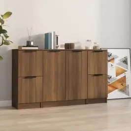 Kumodes, 3 Gab., Ozolkoka Krāsa, Inženierijas Koks Vidaxl