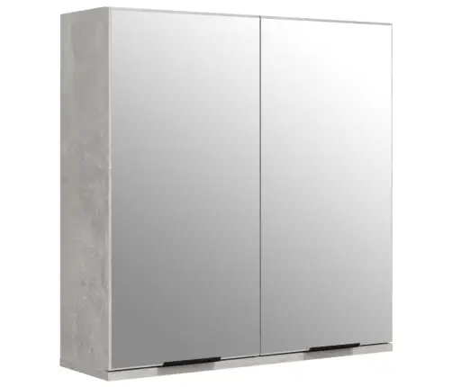 3-Osaline Vannitoakappide Komplekt, Betoonhall Tehispuit