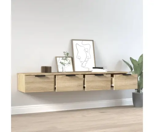 Seinakapid, 2 Tk, Sonoma Tamm, 68 X 30 X 20 cm Tehispuit