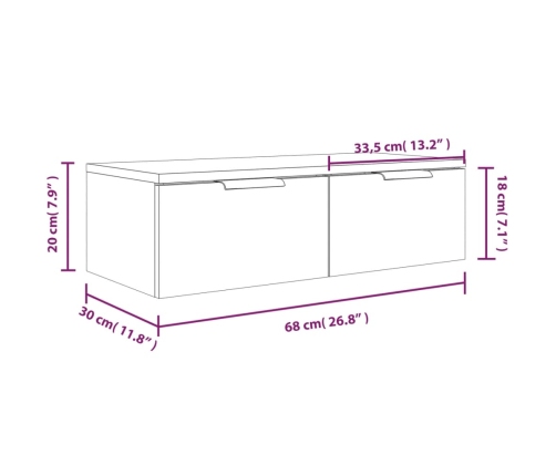 Seinakapid 2 Tk, Betoonhall, 68 X 30 X 20 cm Tehispuit