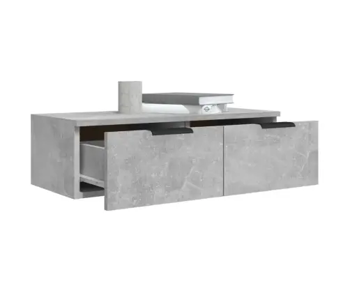 Sieninės Spintelės, 2Vnt., Betono Pilkos, 68X30X20cm Mediena