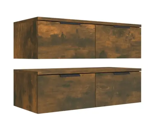 Sienas Skapīši, 2 Gab., Ozola, 68X30X20 Cm, Inženierijas Koks Vidaxl