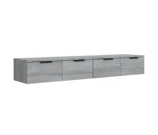Seinakapid, 2 Tk, Hall Sonoma Tamm, 68X30X20 cm Tehispuit
