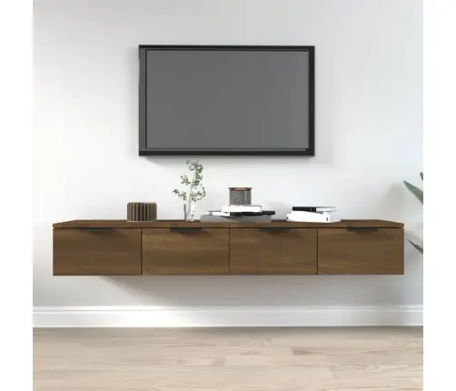 Sienas Skapīši, 2 Gab., Brūni, 68X30X20 Cm, Inženierijas Koks Vidaxl