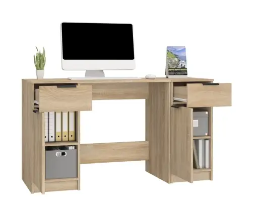 Kirjutuslaud Külgkapiga Sonoma Tamm Tehispuit