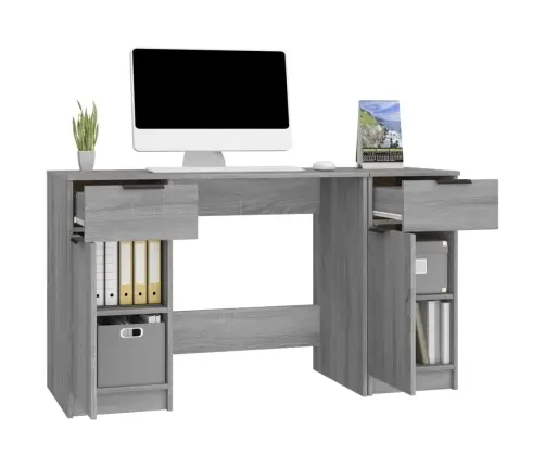 Kirjutuslaud Külgkapiga Hall Sonoma Tamm Tehispuit