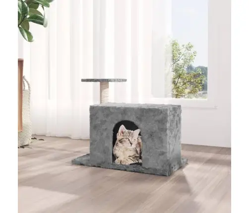 Kassimaja Sisalköiega Kraapimispuuga, Helehall, 51 Cm