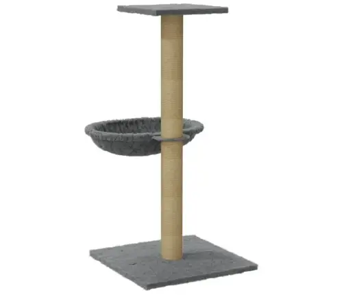 Kaķu Māja Ar Sizala Stabu Nagu Asināšanai, 74 Cm, Gaiši Pelēka Vidaxl