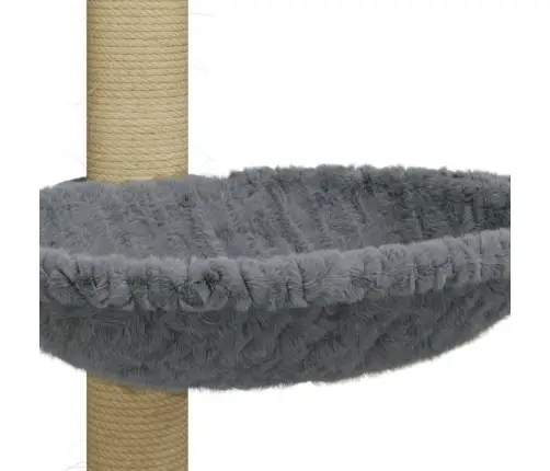 Kaķu Māja Ar Sizala Stabu Nagu Asināšanai, 74 Cm, Gaiši Pelēka Vidaxl