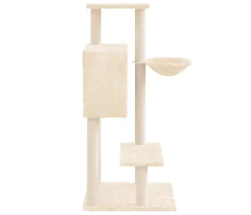 Kassimaja Sisalköitega Kraapimispuuga, Kreemjas, 108,5 Cm