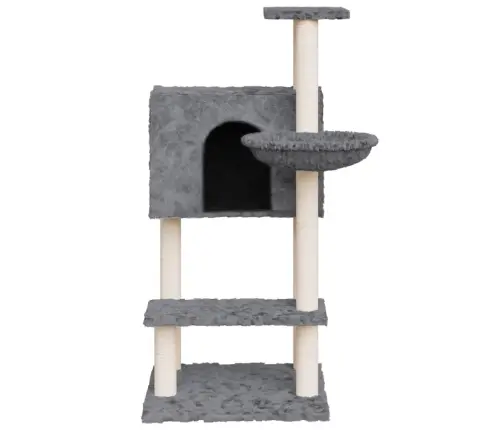 Kassimaja Sisalköitega Kraapimispuudega, Tumehall, 108,5 Cm