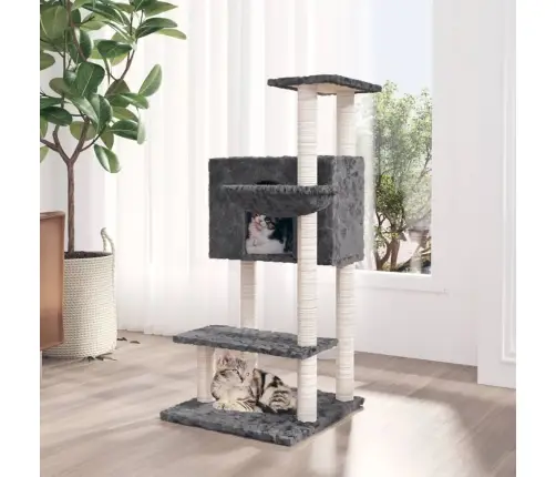 Kassimaja Sisalköitega Kraapimispuudega, Tumehall, 108,5 Cm