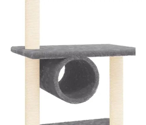 Kassimaja Sisalköitega Kraapimispuudega, Tumehall, 279 Cm