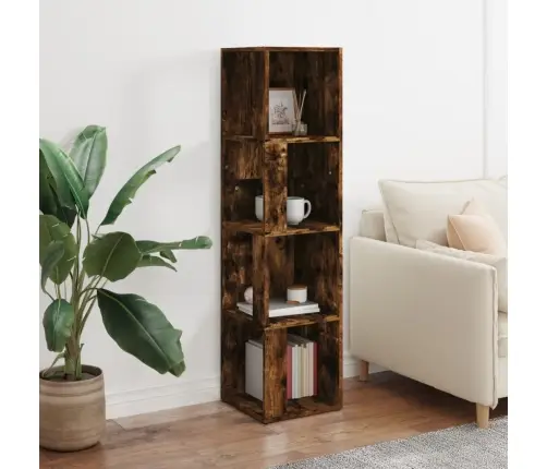 Kampinė Spintelė, Dūminio Ąžuolo, 33X33X132cm Apdirbta Mediena