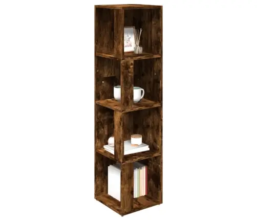 Kampinė Spintelė, Dūminio Ąžuolo, 33X33X132cm Apdirbta Mediena