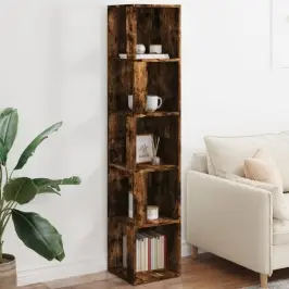 Stūra Plaukts, Ozola Krāsa, 33X33X164,5 Cm, Inženierijas Koks Vidaxl